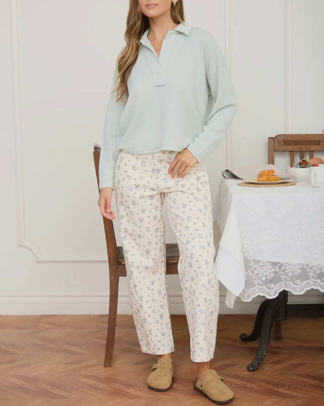 Taya Floral Denim Pant