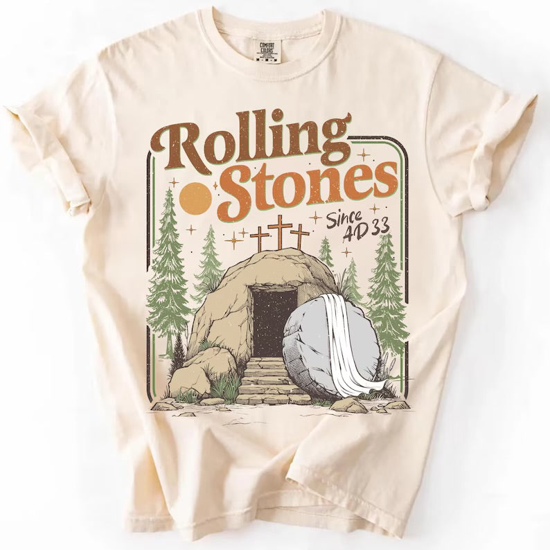 Rolling Stones Since AD 33 Tan Graphic Tee