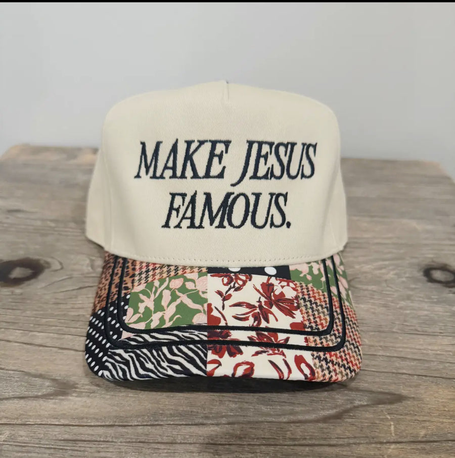 Make Jesus Famous Floral Hat