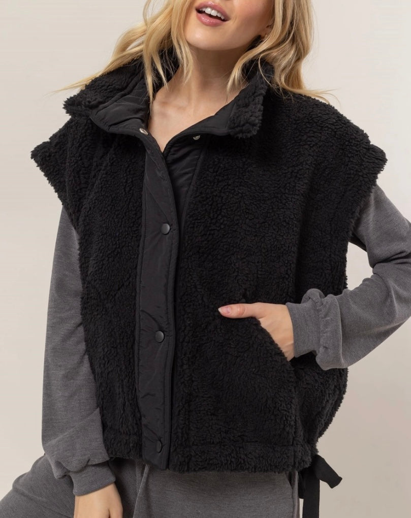 PBF Black Sherpa Vest