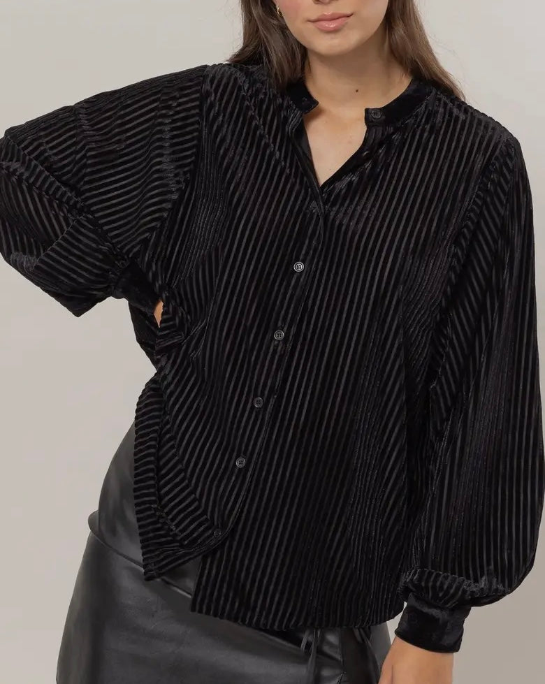 Magic Of The Season Black Velvet Top