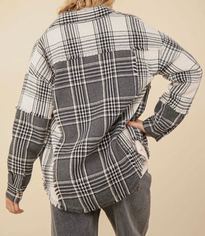 Great Grey Plaid Shacket