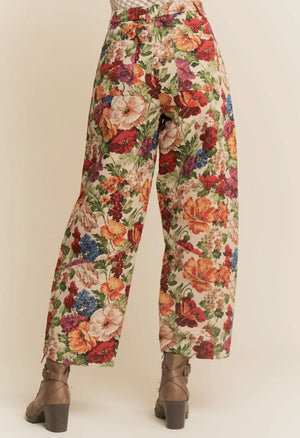 Demi Floral Tapestry Wide Leg Pant