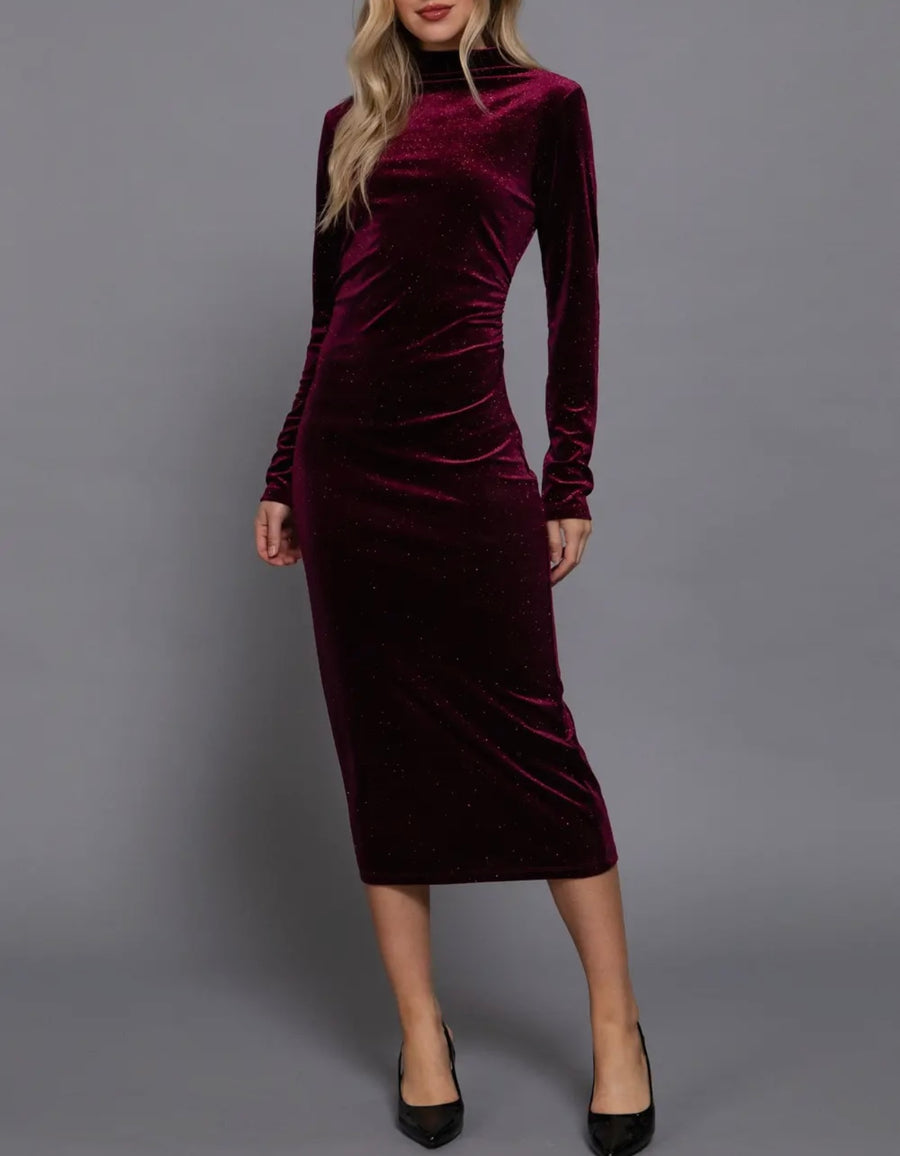 Sparkling Holiday Velvet Long Dress
