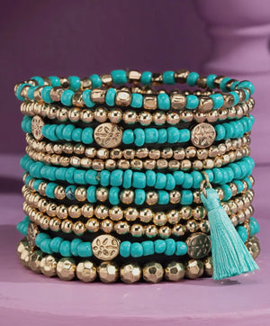 Colorful Life 12 Layered Stretch Bracelet Set (3 Colors)