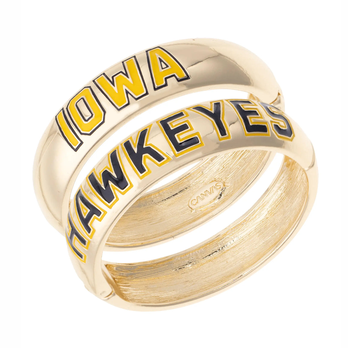 Iowa Polished Metal Hinge Bangle