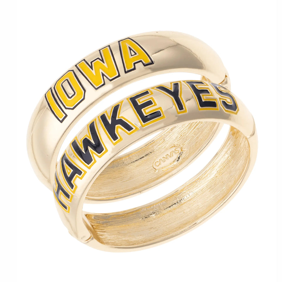 Iowa Polished Metal Hinge Bangle