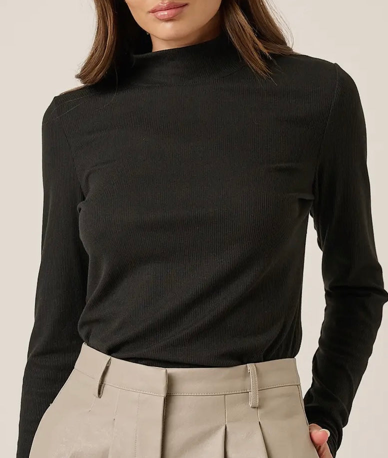 Josie Rib Mock Neck Top