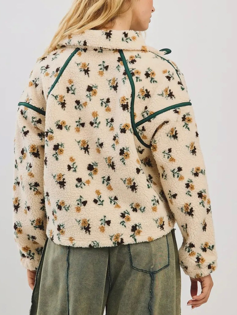 Lola Floral Fleece Quarter Zip