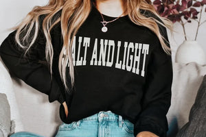 Salt & Light Black Graphic Sweatshirt