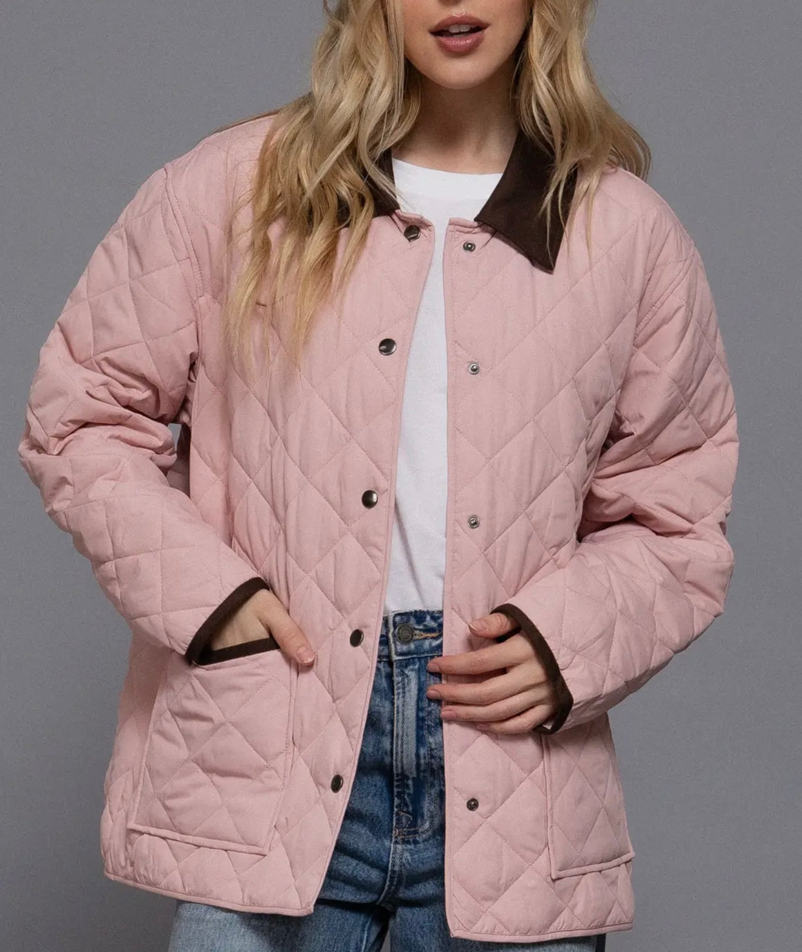 PF Quilted Pink Barn Jacket