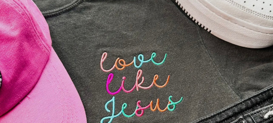 Love Like Jesus Embroidered Tee