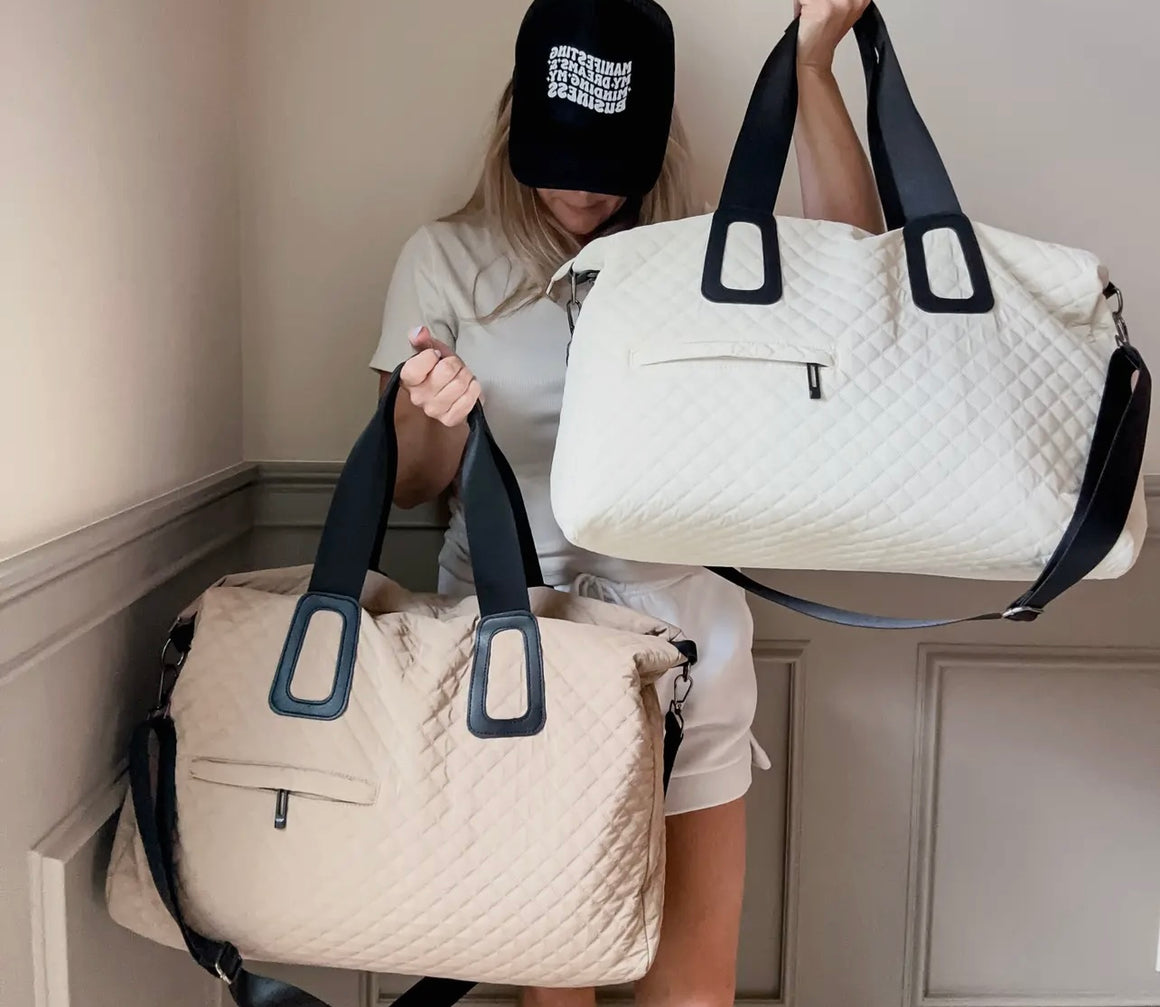 Sunny Quilted Weekender Bag (2 Colors)