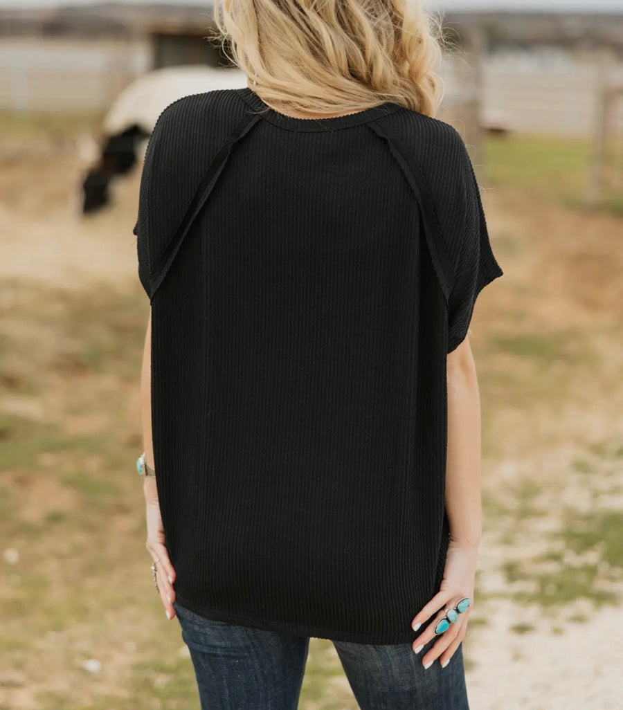 Vic Textured Dolman Top (3 Colors) Extended Size