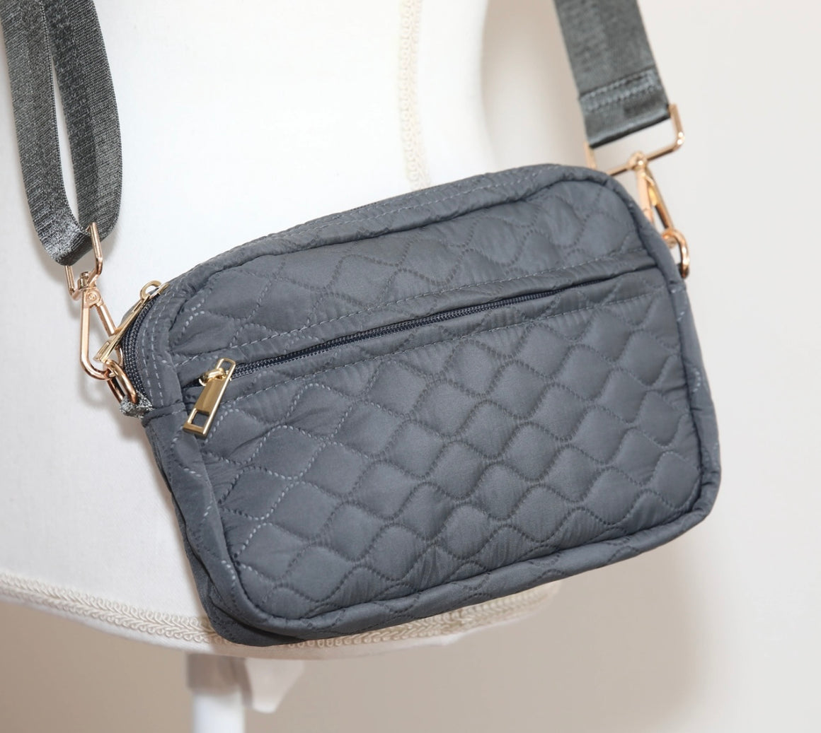 Soph Quilted Grey Crossbody