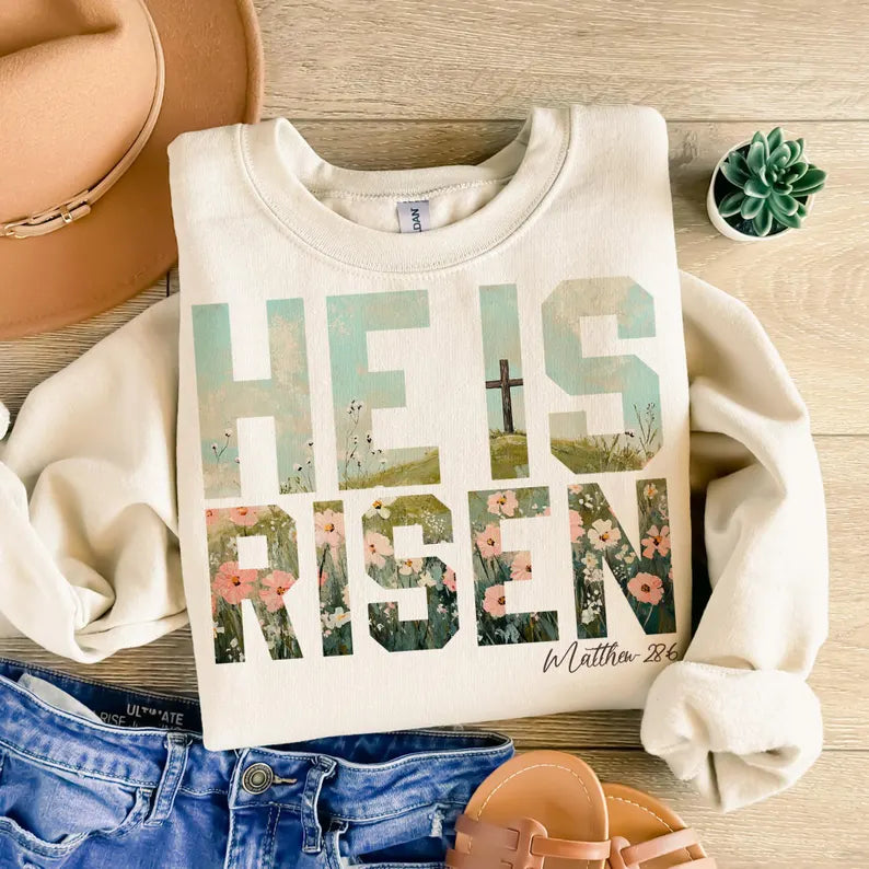 He Is Risen Crewneck