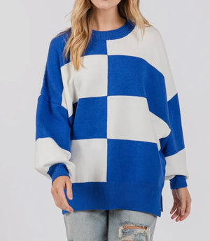 My Team By A Mill Game Day Checkered Sweater (4 Colors)
