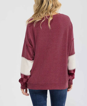 Flynn Colorblock & Checkered Top