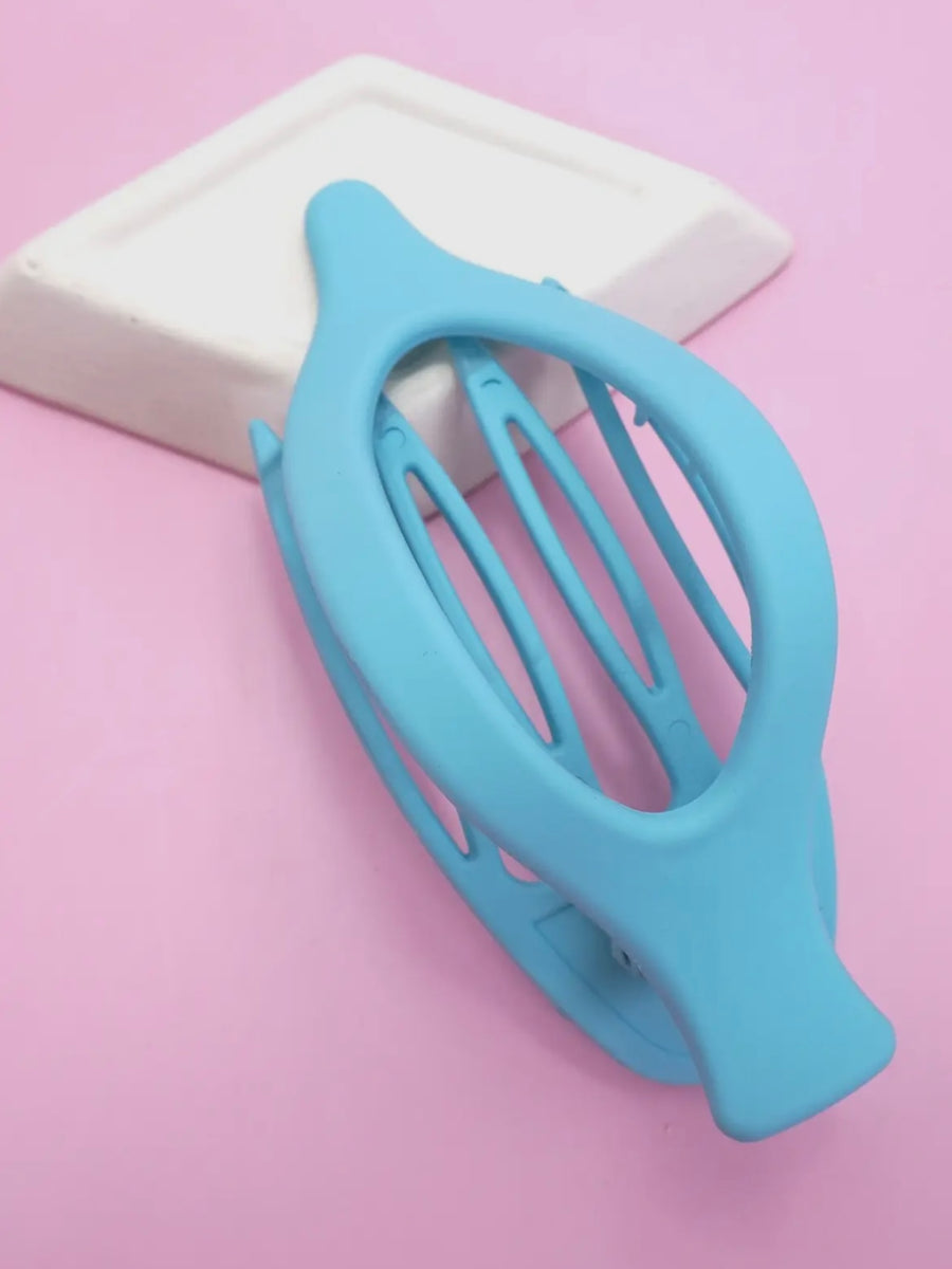 Colorado Blue Oval Lay Down Claw Clip