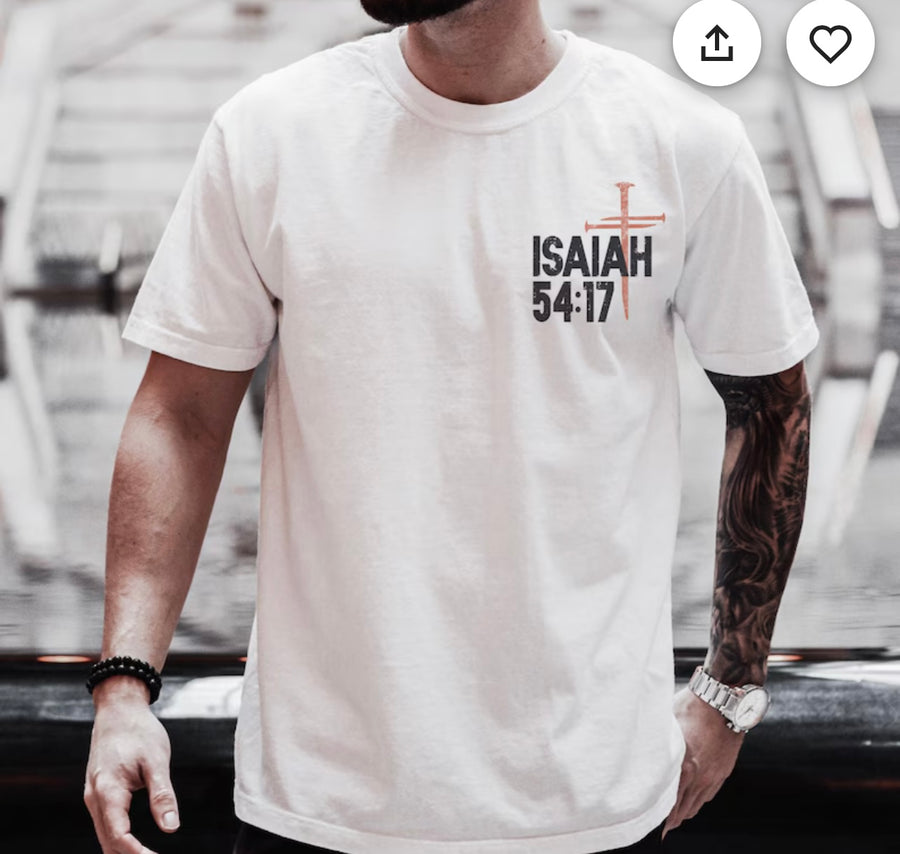 Isaiah 54:17 Hooded Sweatshirt Or Tshirt
