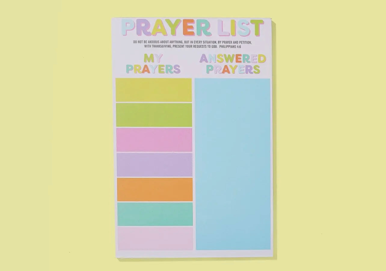 PBF Prayer List Notepad