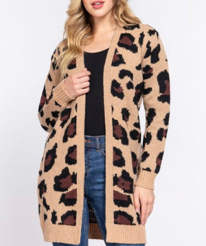 Leah Animal Print Cardigan