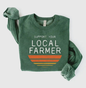 Support Your Local Farmer Crewneck Sweatshirt (4 Colors)