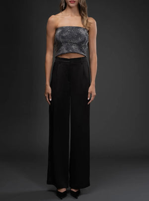 Shinning Star Satin Wide Leg Pant