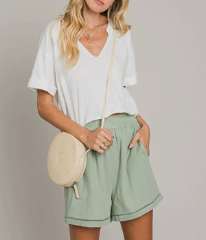 Lady Ladder Trim Mint Short