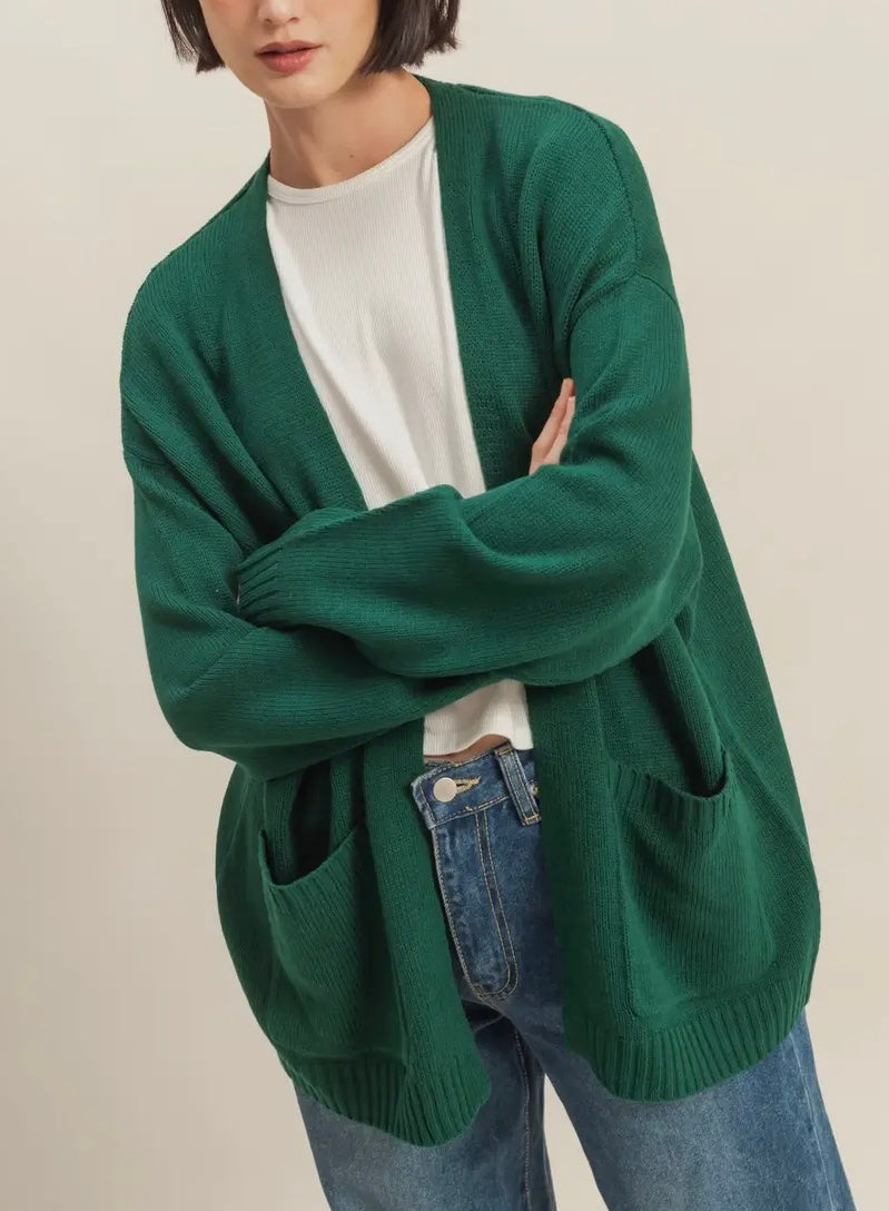 Harrison Dark Green Cardigan