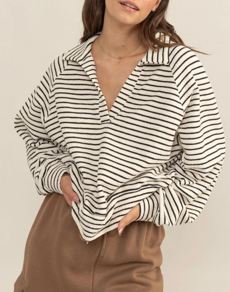 PBF Stripe Henley Top