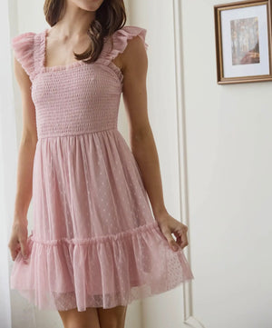 Daisy Pink Smocked Ruffle Dress