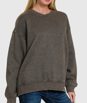 Room For Comfort Acid Washed Pullover