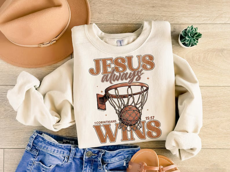 Jesus Always Wins Crewneck