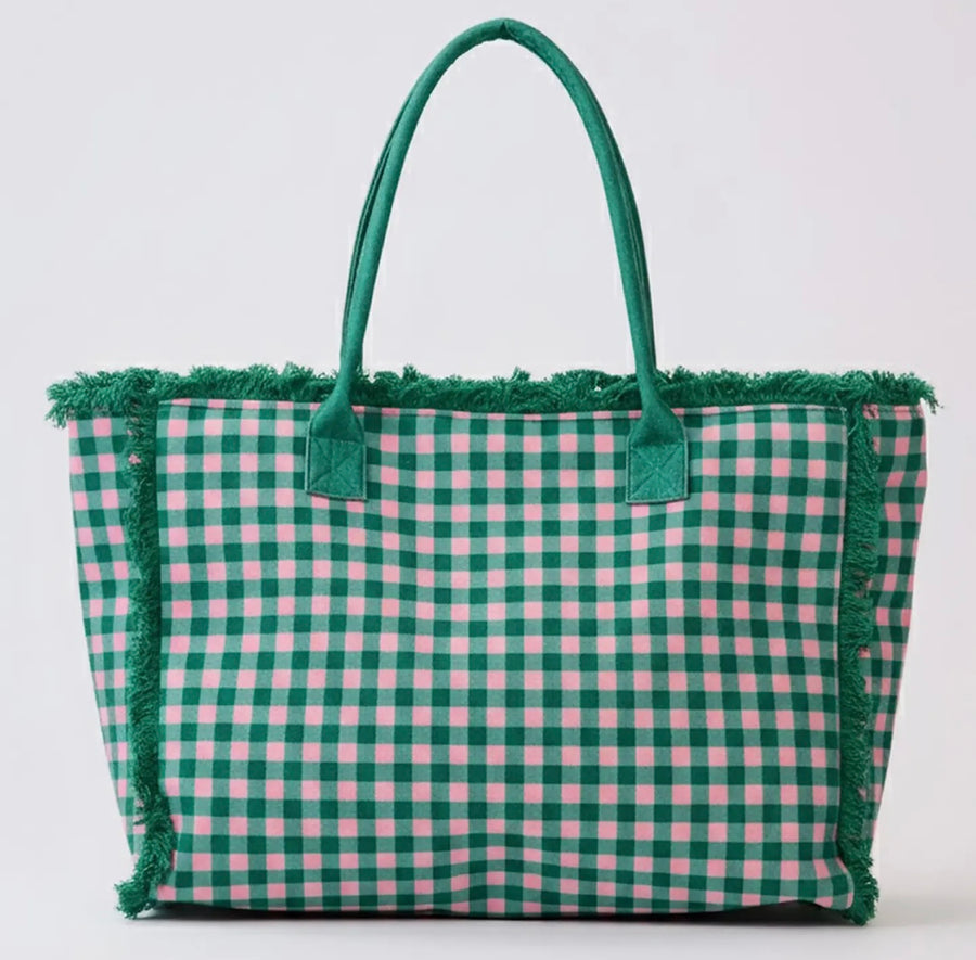 Got It Together Gingham Pattern Tote (2 Colors)