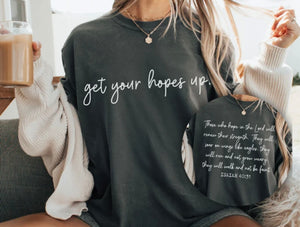 Get Your Hopes Up Charcoal Graphic Sweatshirt