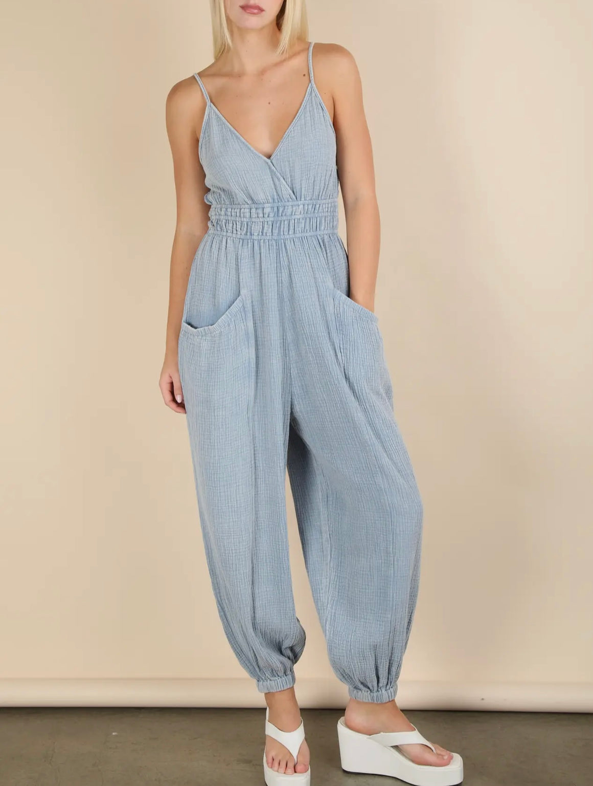 Leo Mineral Washed Jumpsuit