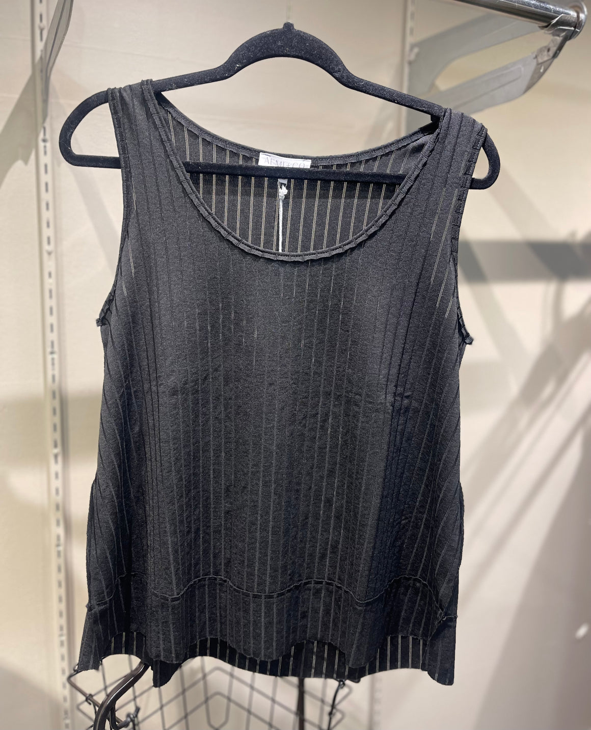 Black Textured Tank