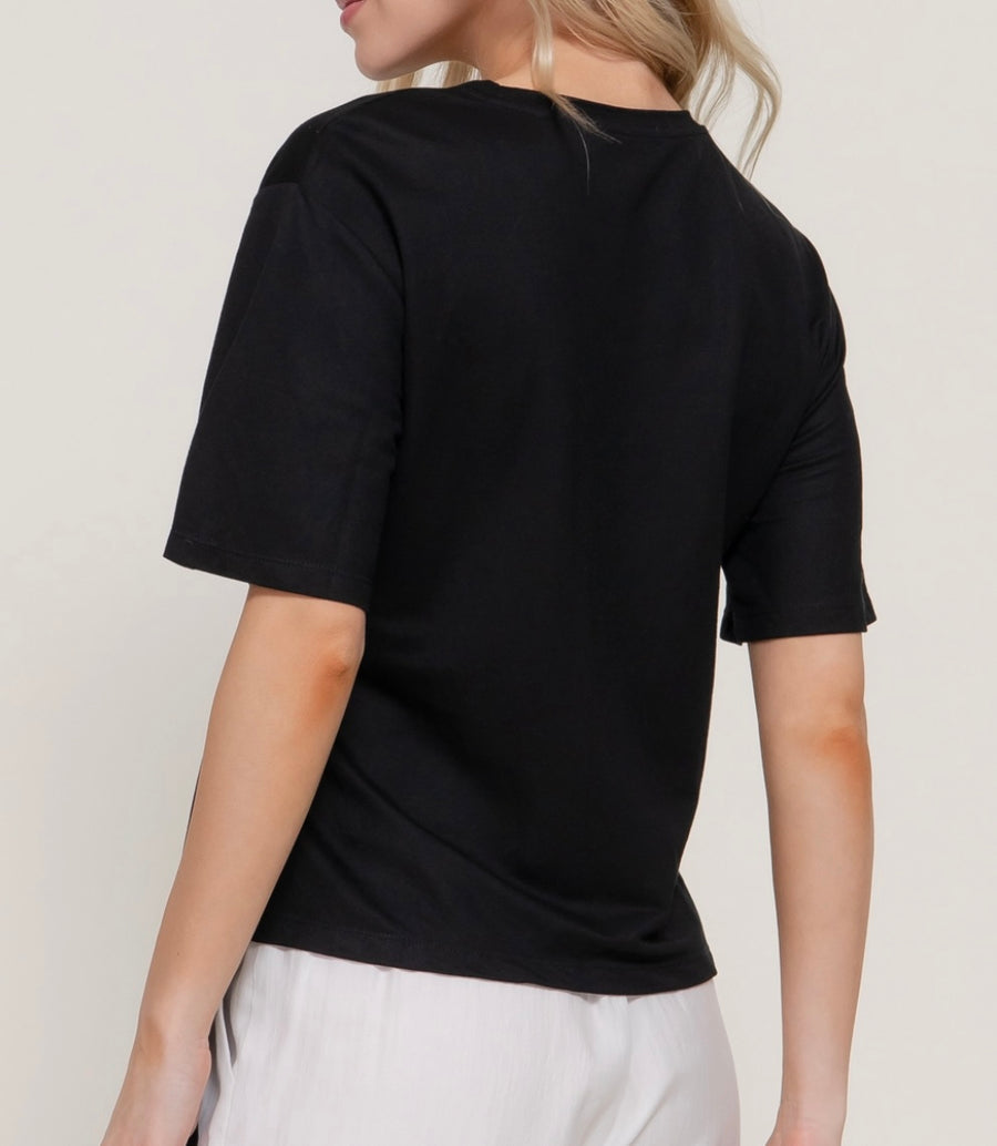 Zero Stop Pique Black Top