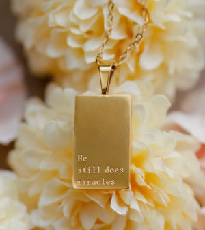 He Still Does Miracles 18kt Gold Necklace