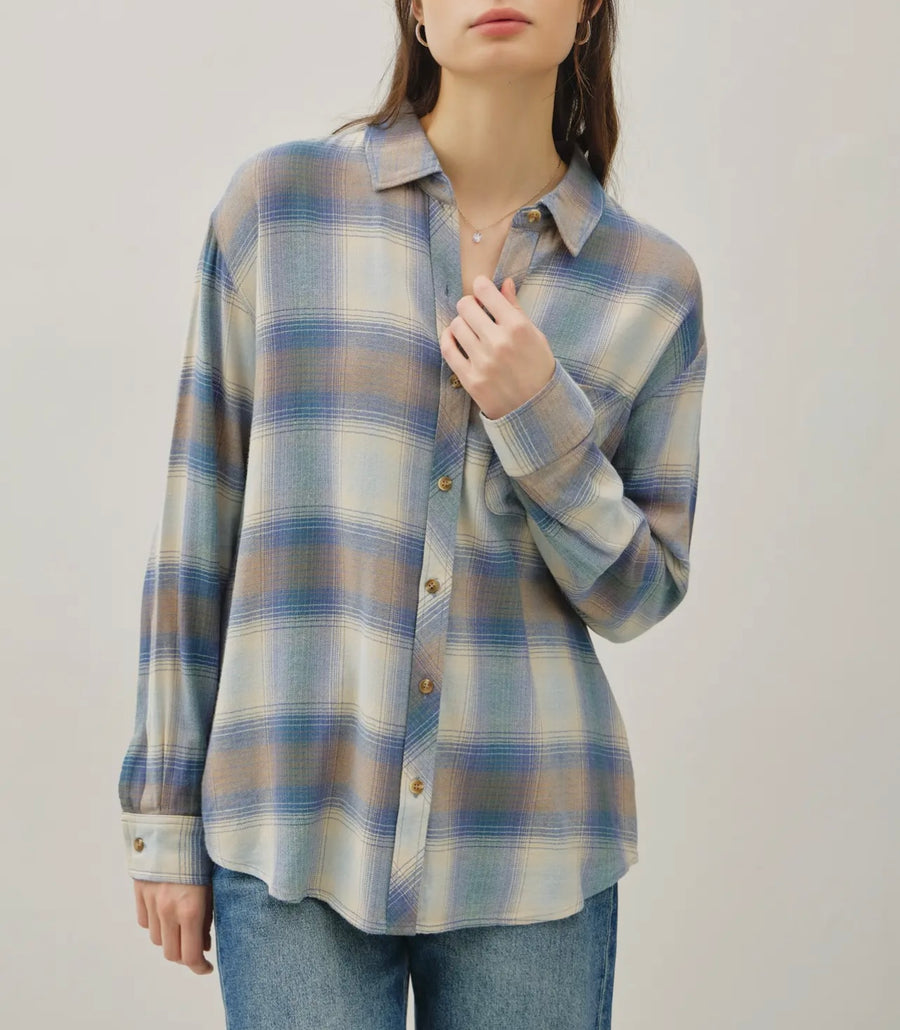 Nielson Plaid Button Down Top (2 Colors)