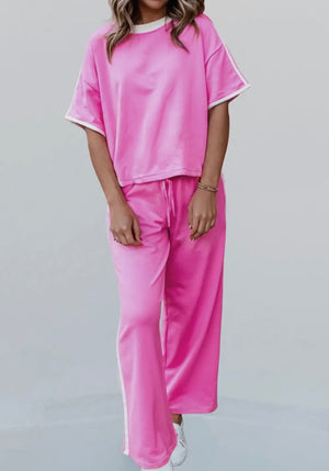 Hensley Pink Stripe Set