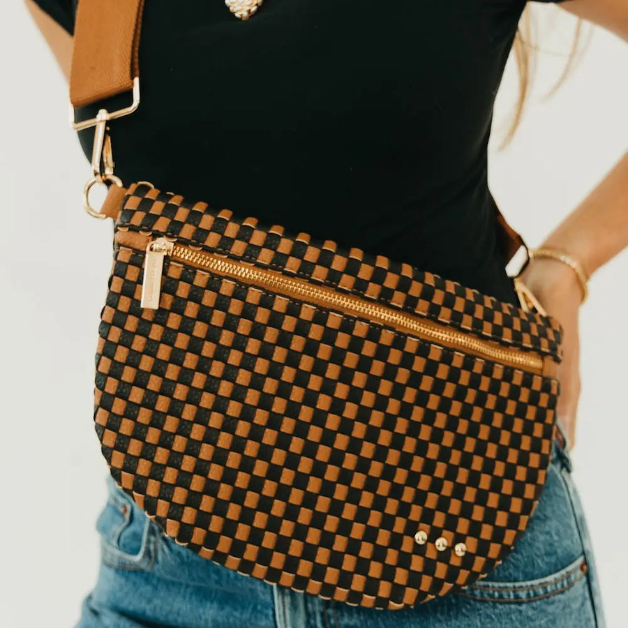 Westlyn Checkered Woven Bum Bag