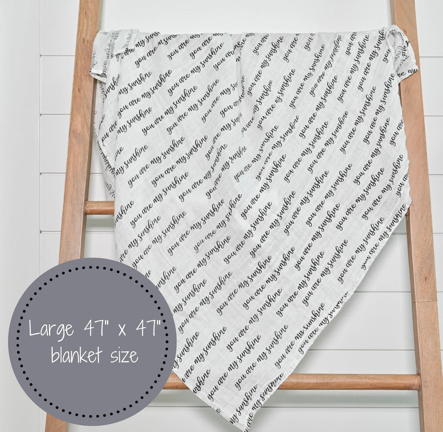 Baby Muslin Swaddle Blanket (3 Prints)