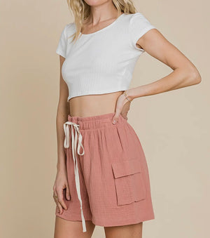 Riley Side Pocket Mauve Short