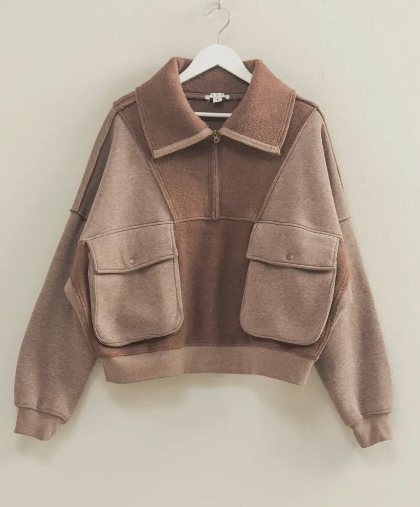 Barnes Mineral Washed Half Zip
