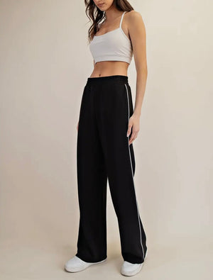 Rachel Modal Scuba Piping Side Stripe Pant