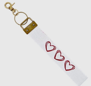 Love You More Canvas Keychain