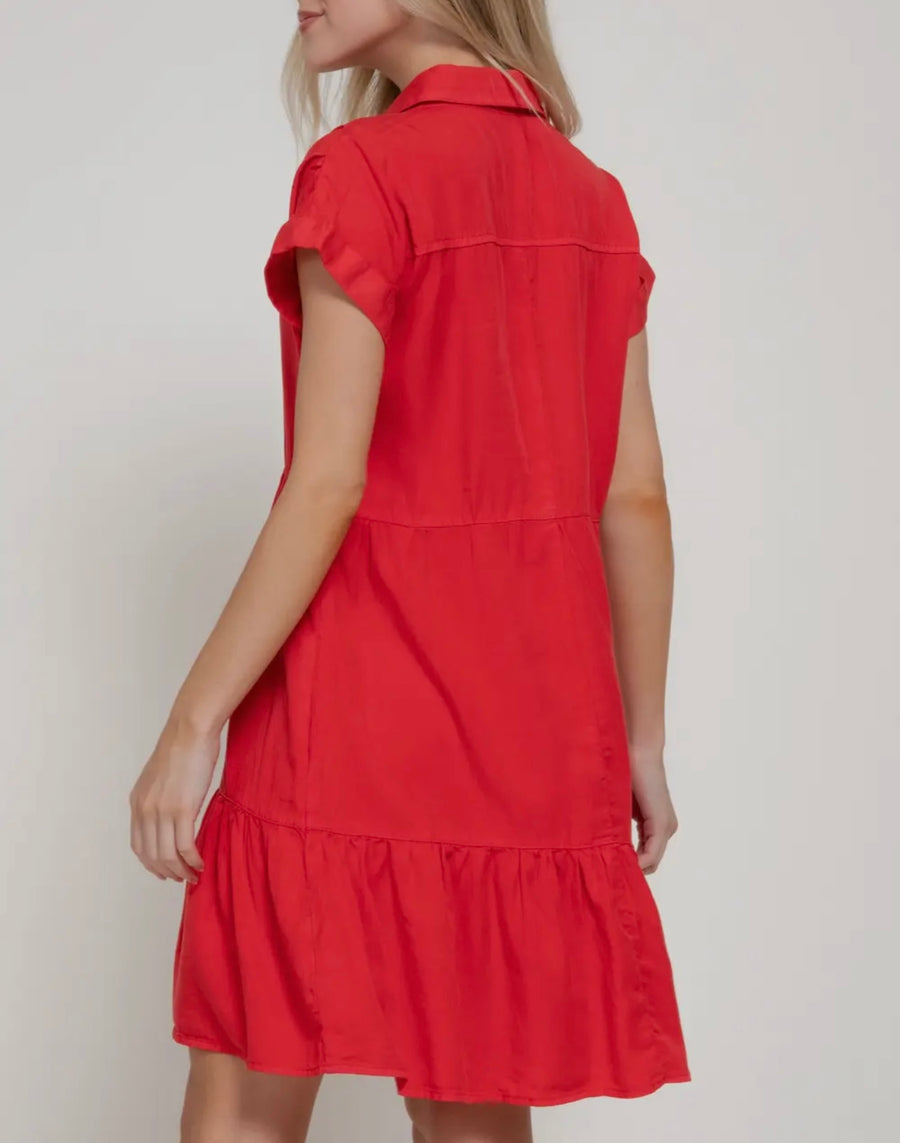 Element Red Tiered Dress