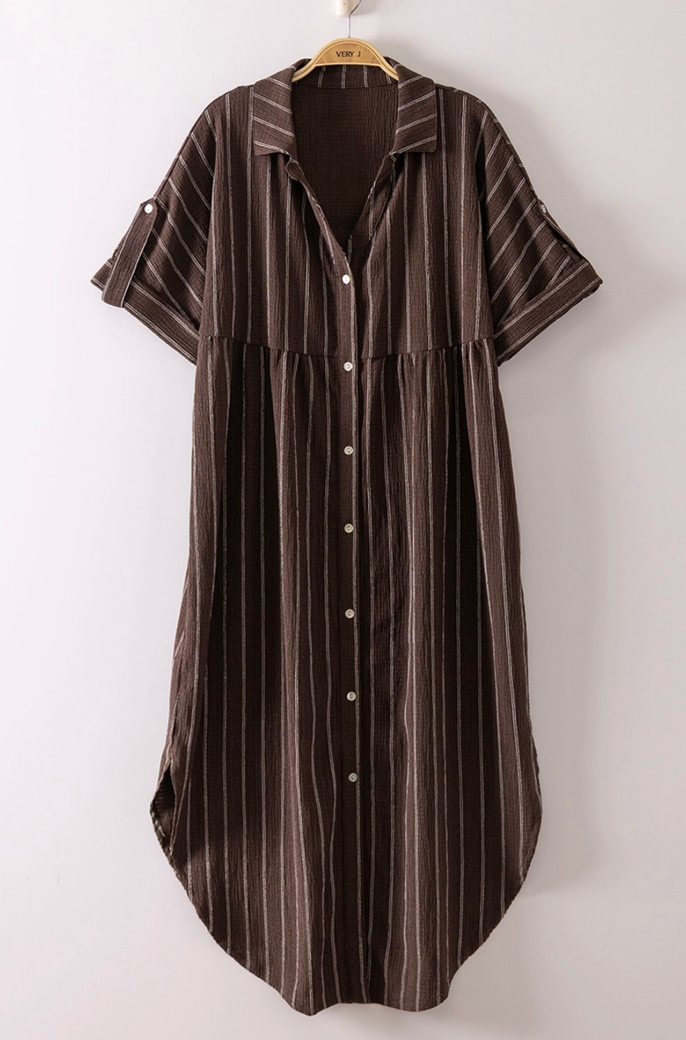 I've Got A Fire Stripe Shirt Dress (2 Colors)